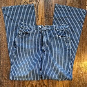 Reformation Men's Blue Striped Jeans